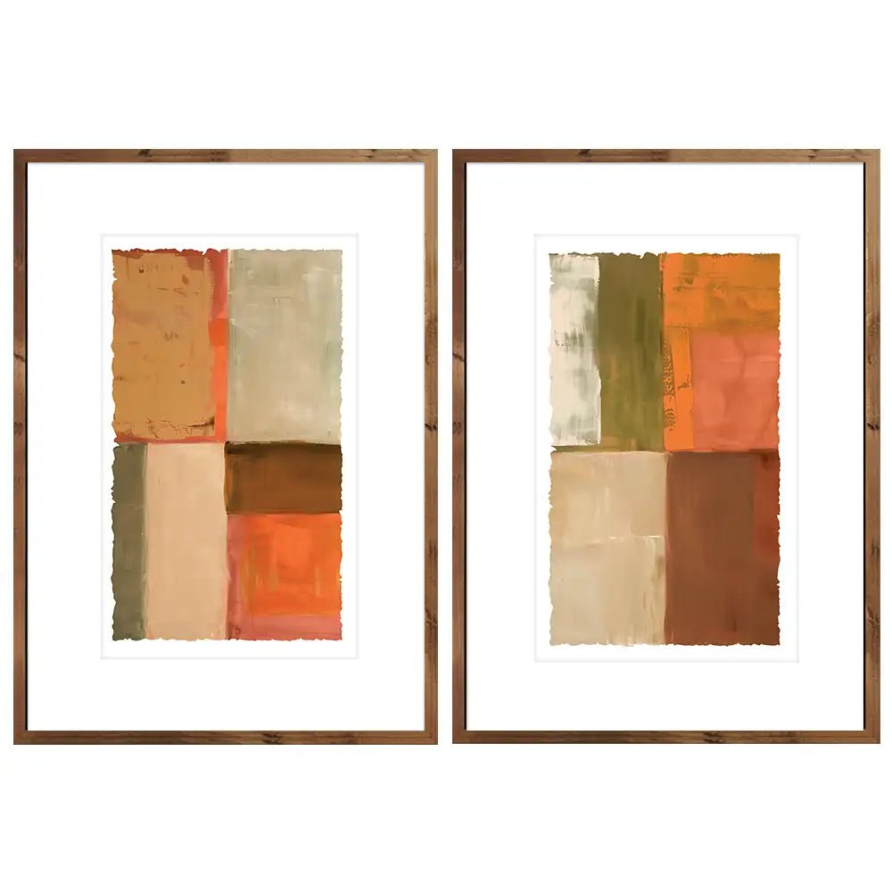 Arte cuadros de colores con paspartu | Geométrico - DekoArte