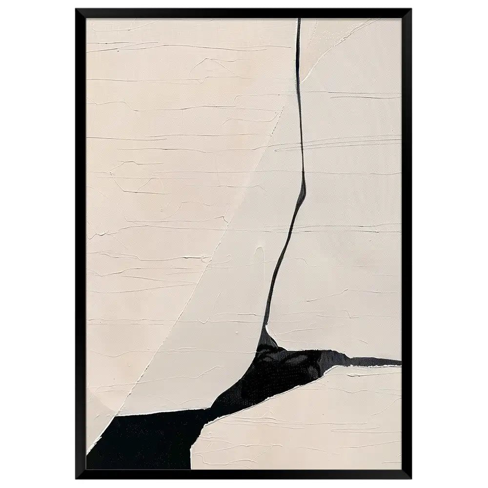 Cuadro abstracto beige | Silencio visual y tensión sutil - DekoArte