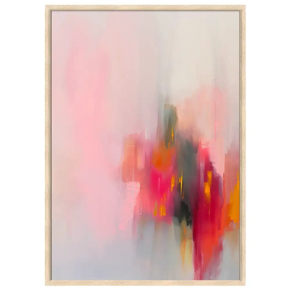 Cuadro abstracto con centro vibrante y energía cálida - DekoArte