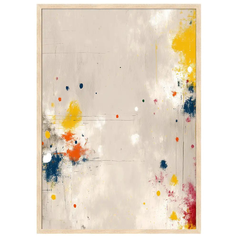 Cuadro abstracto con salpicaduras de color | Inspiración nocturna - DekoArte