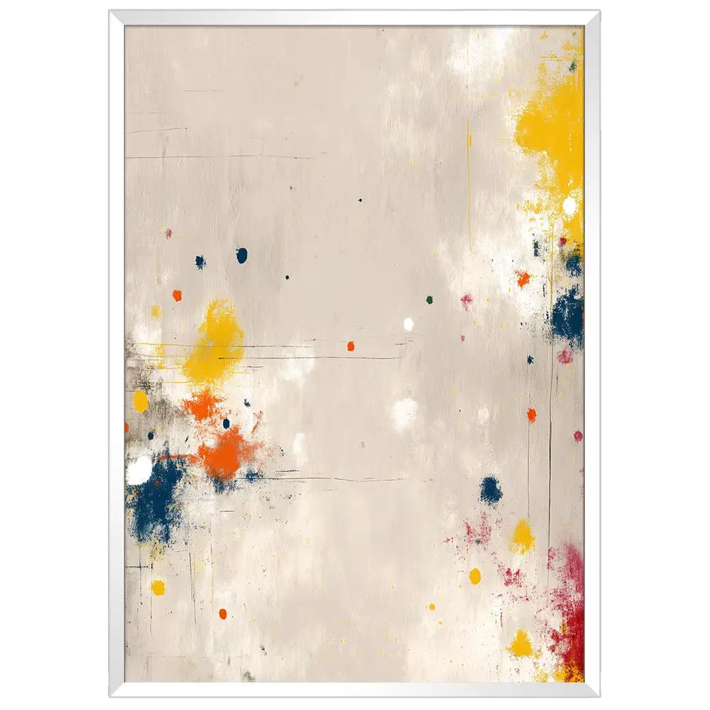 Cuadro abstracto con salpicaduras de color | Inspiración nocturna - DekoArte
