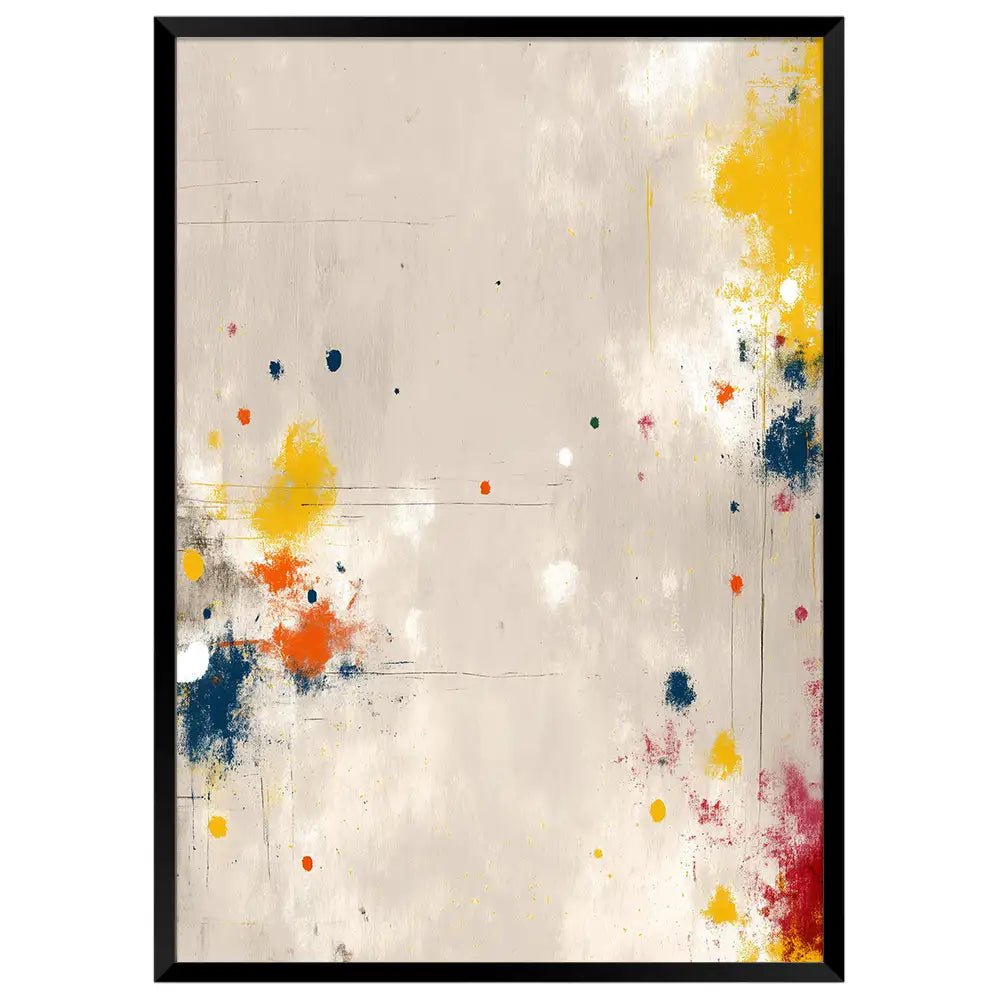 Cuadro abstracto con salpicaduras de color | Inspiración nocturna - DekoArte