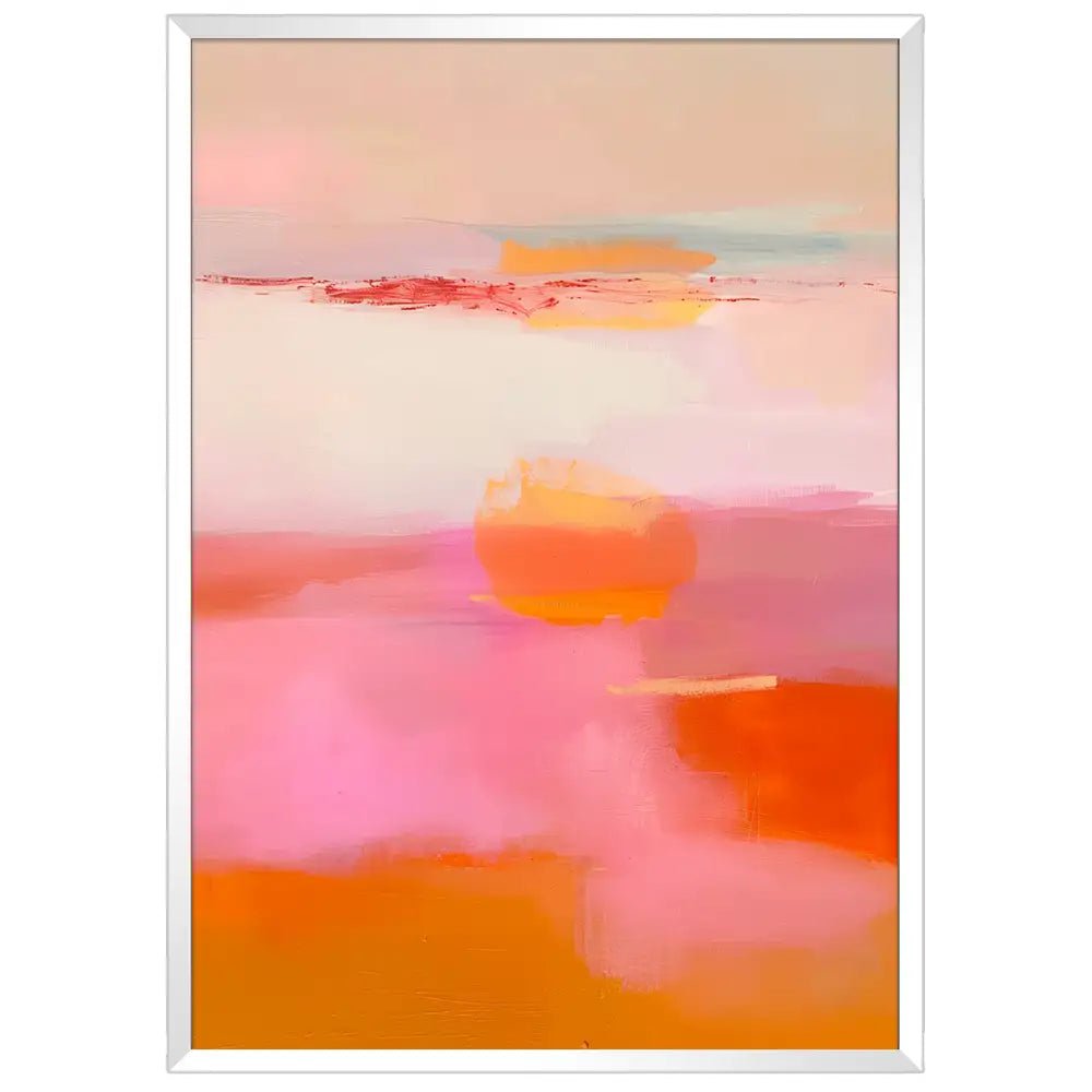 Cuadro abstracto con tonos cálidos y composición serena - DekoArte