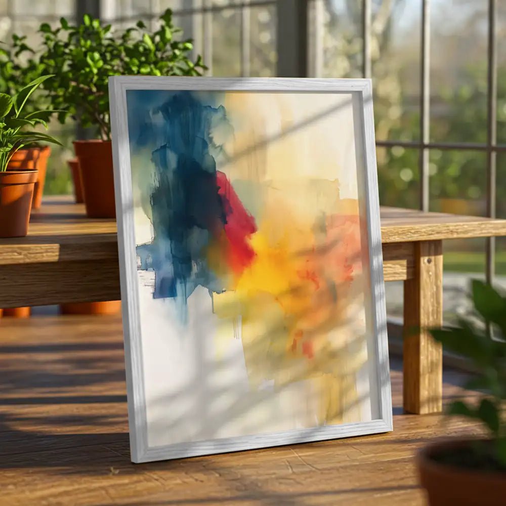 Cuadro abstracto en tonos cálidos | Composición luminosa - DekoArte