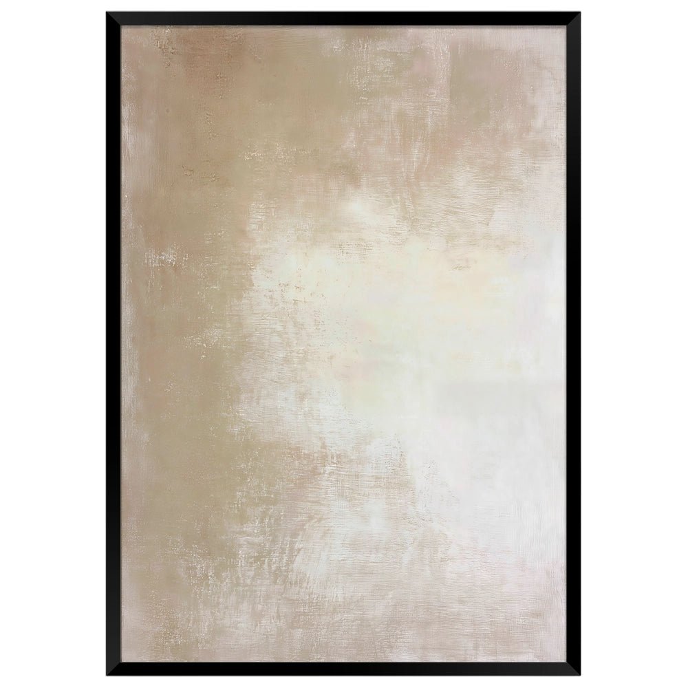 Cuadro abstracto en tonos neutros | Textura suave y elegante - DekoArte