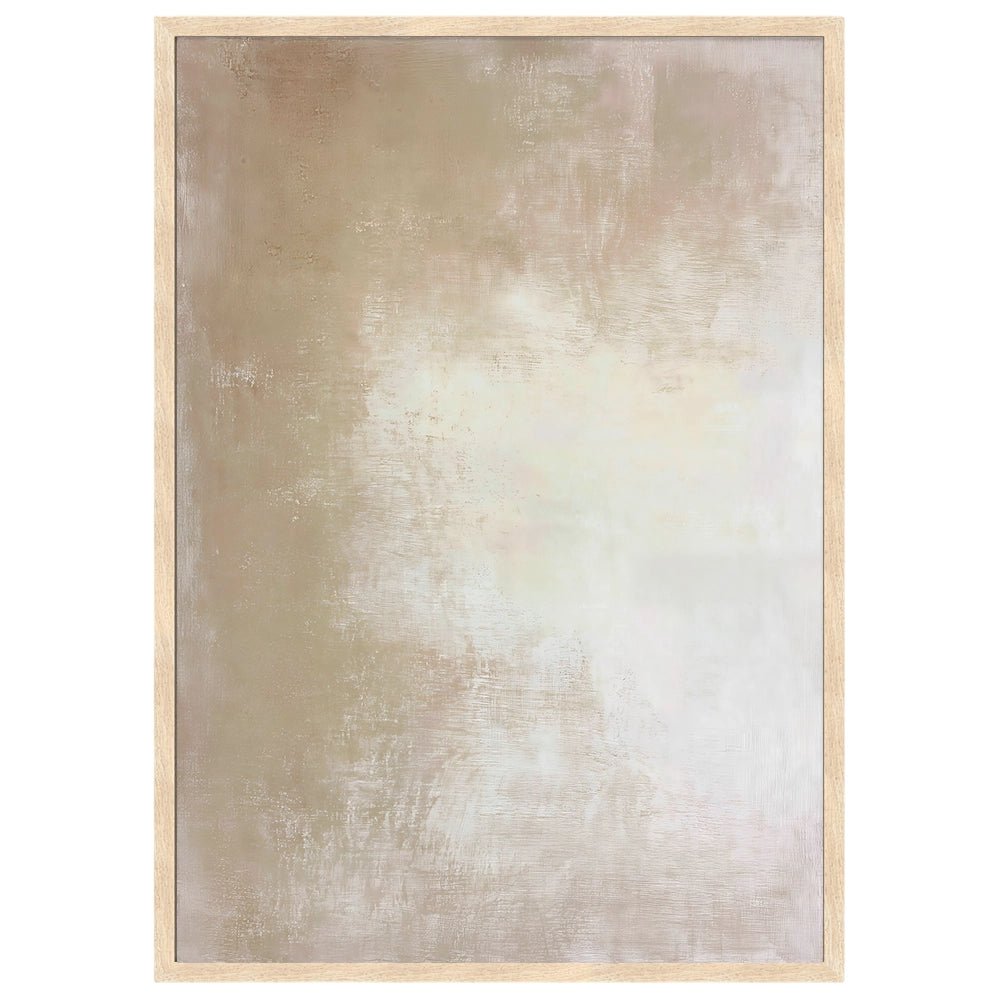 Cuadro abstracto en tonos neutros | Textura suave y elegante - DekoArte