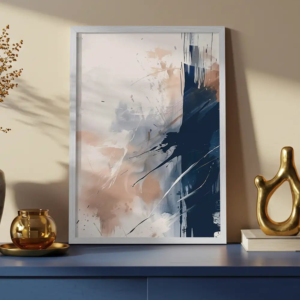 Cuadro abstracto en tonos suaves | Movimiento suspendido - DekoArte