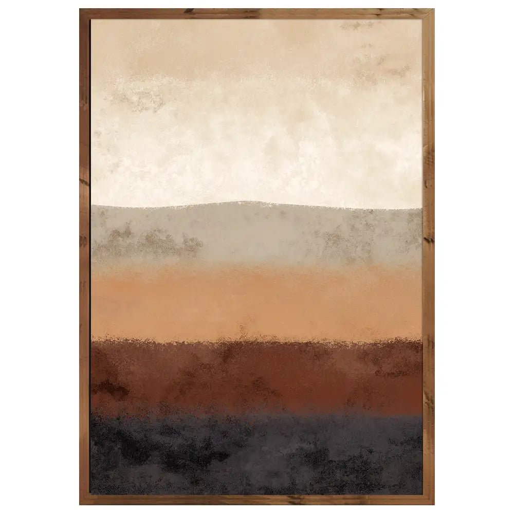 Cuadro abstracto en tonos tierra | Textura y calma natural - DekoArte