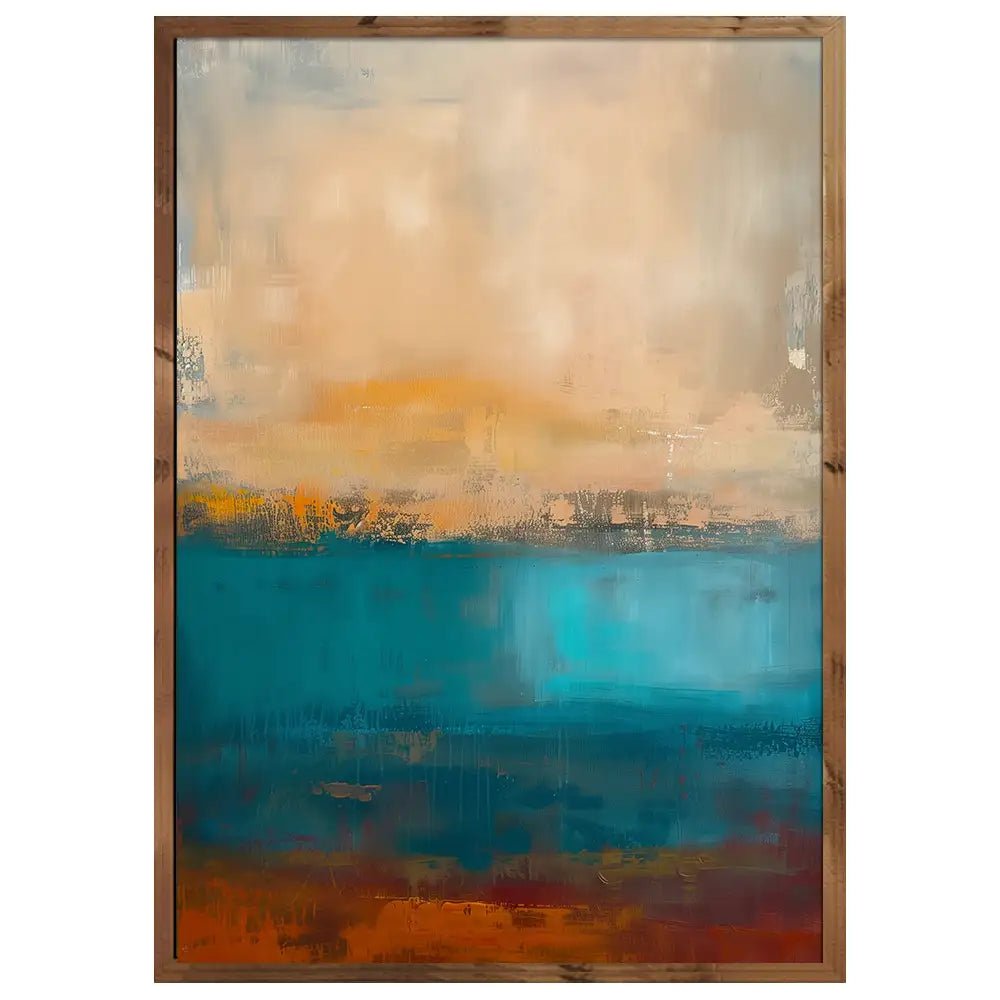 Cuadro abstracto moderno | Rojo, azul y blanco - DekoArte