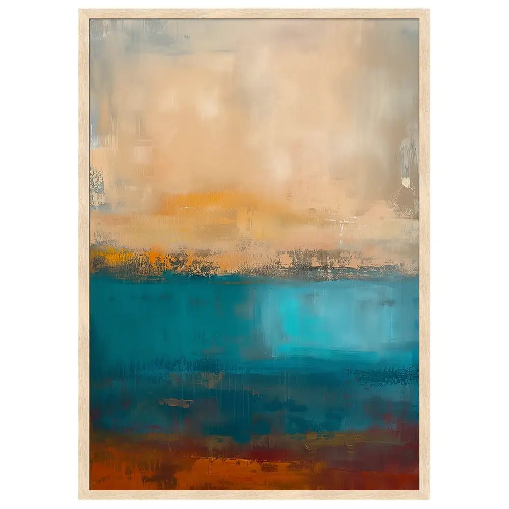 Cuadro abstracto moderno | Rojo, azul y blanco - DekoArte