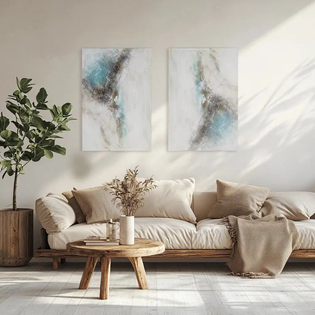 Cuadro acrílico original pintado a mano con textura natural - DekoArte