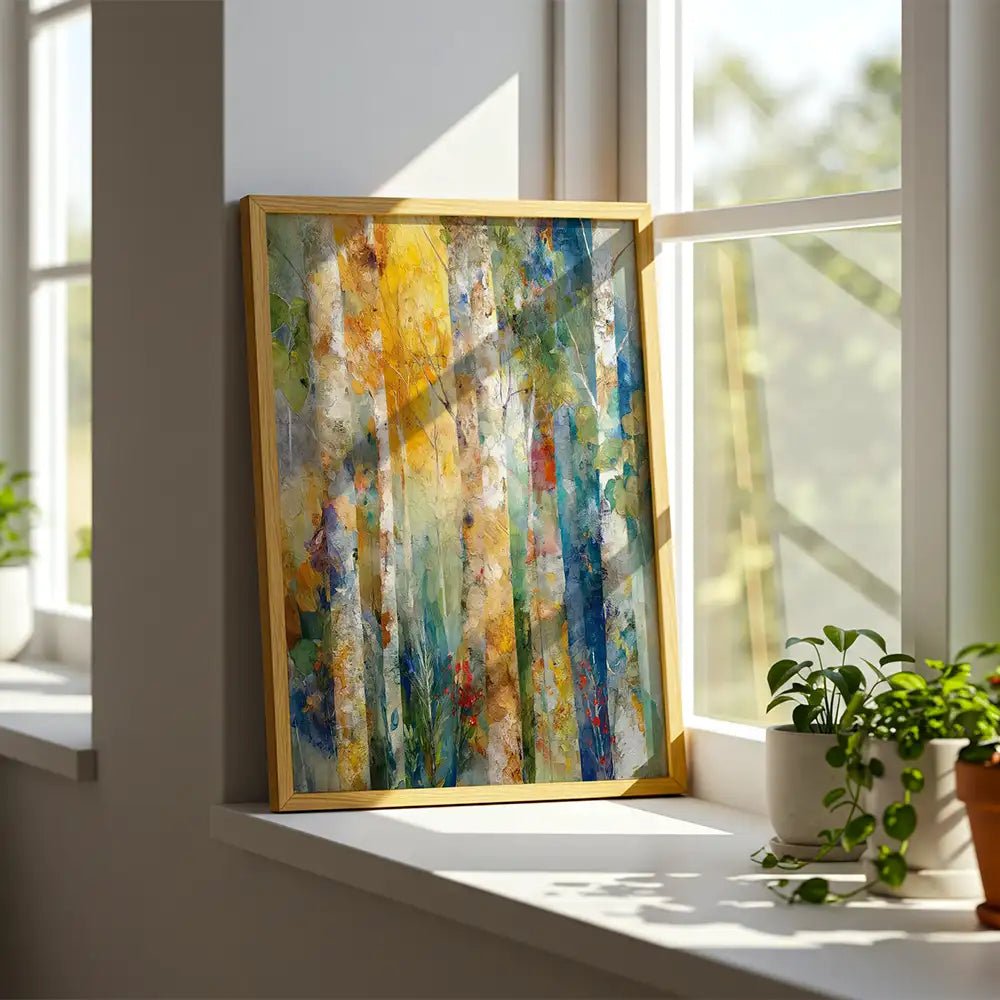 Cuadro alargado vertical | Inspiración con Abedules - DekoArte