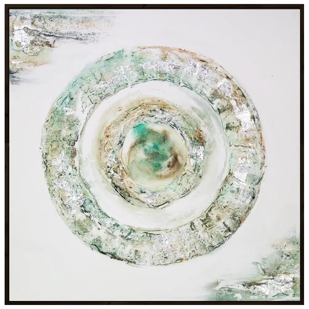 Cuadro con relieve con texturas plateadas - DekoArte