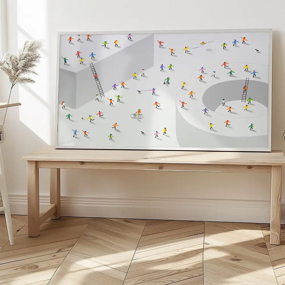 Cuadro con siluetas coloridas | Pintura acrílica con volumen - DekoArte