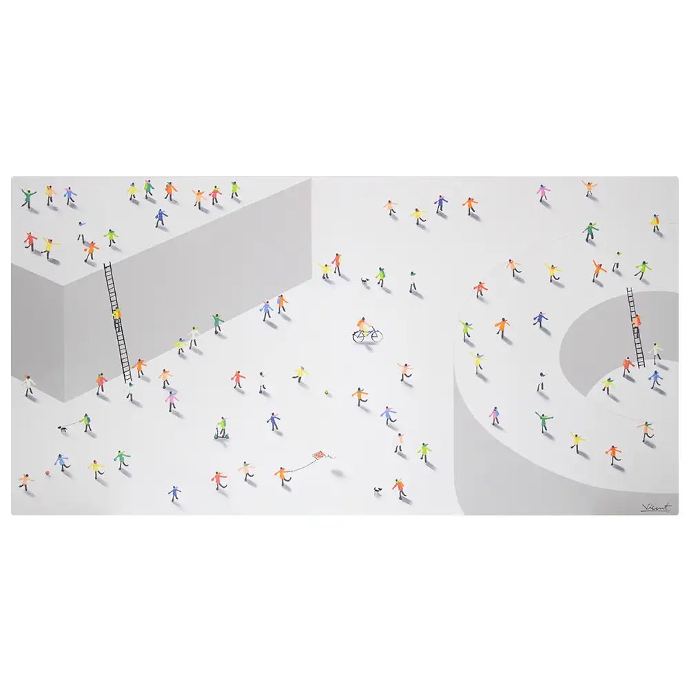 Cuadro con siluetas coloridas | Pintura acrílica con volumen - DekoArte