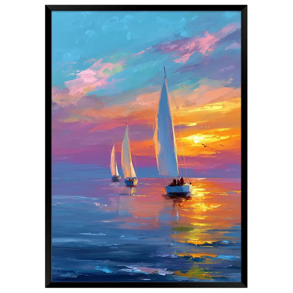 Cuadro de paisaje marino al atardecer | Estilo moderno - DekoArte