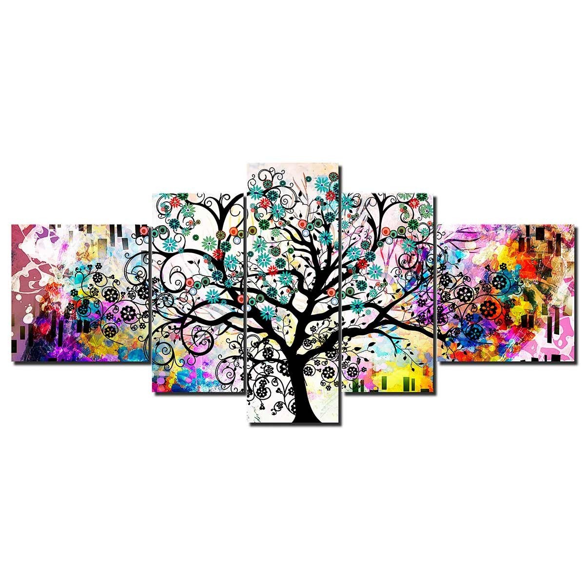 Cuadro en Lienzo Tríptico Adaptación del Arbol de la vida de Klimt - DekoArte