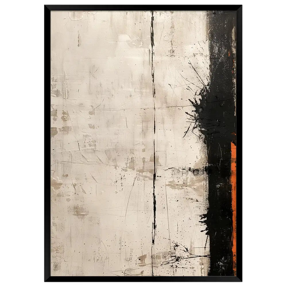 Cuadro Japandi abstracto con contraste elegante - DekoArte