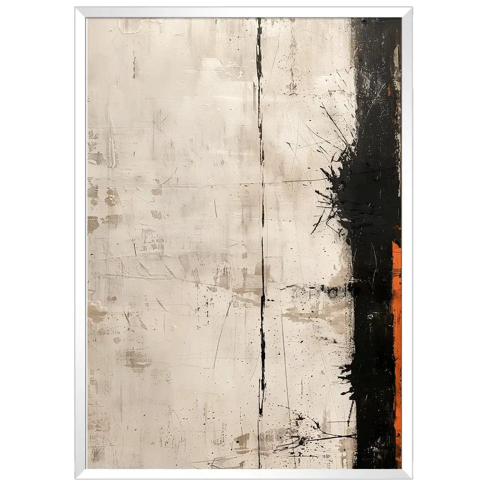 Cuadro Japandi abstracto con contraste elegante - DekoArte