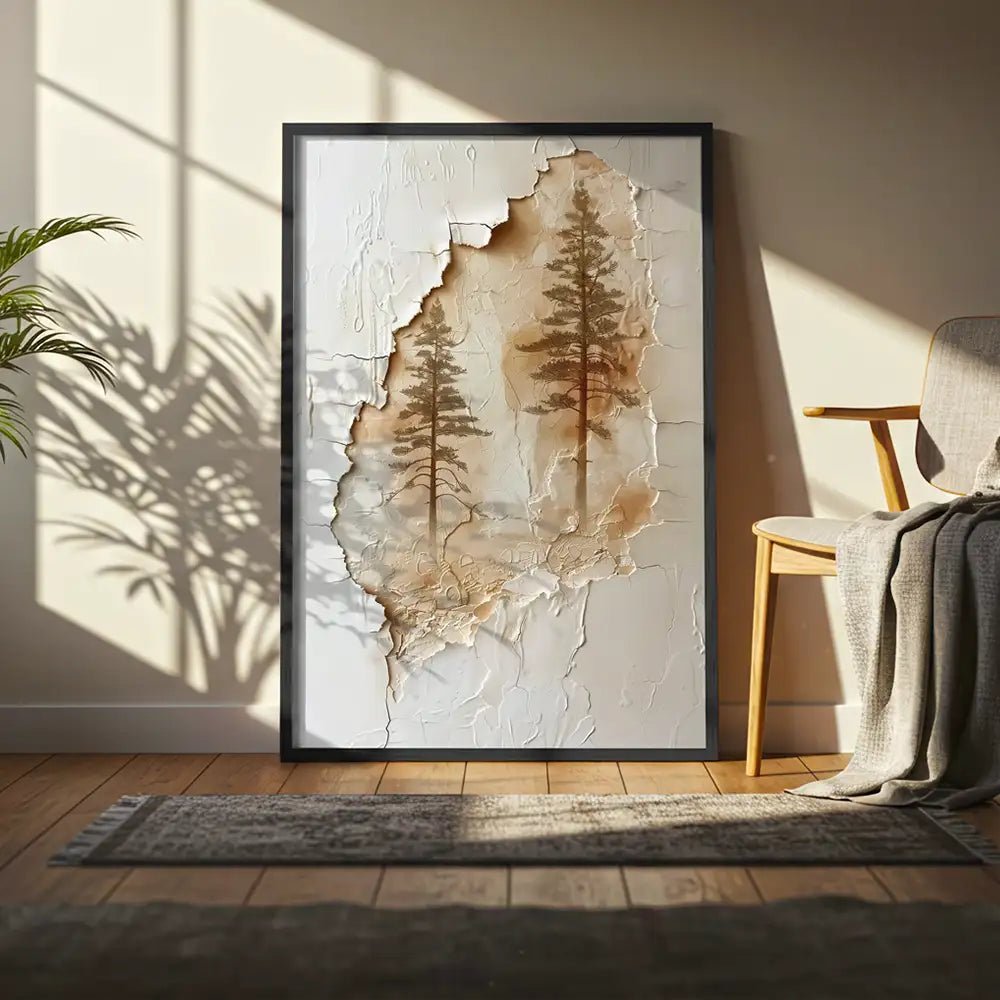 Cuadro Japandi con paisaje sutil | Belleza orgánica y natural - DekoArte