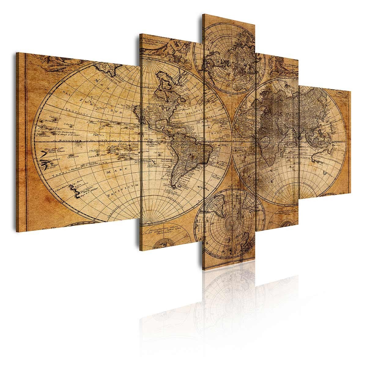Cuadro Mapa del Mundo Vintage - Decoración para Salón - DekoArte