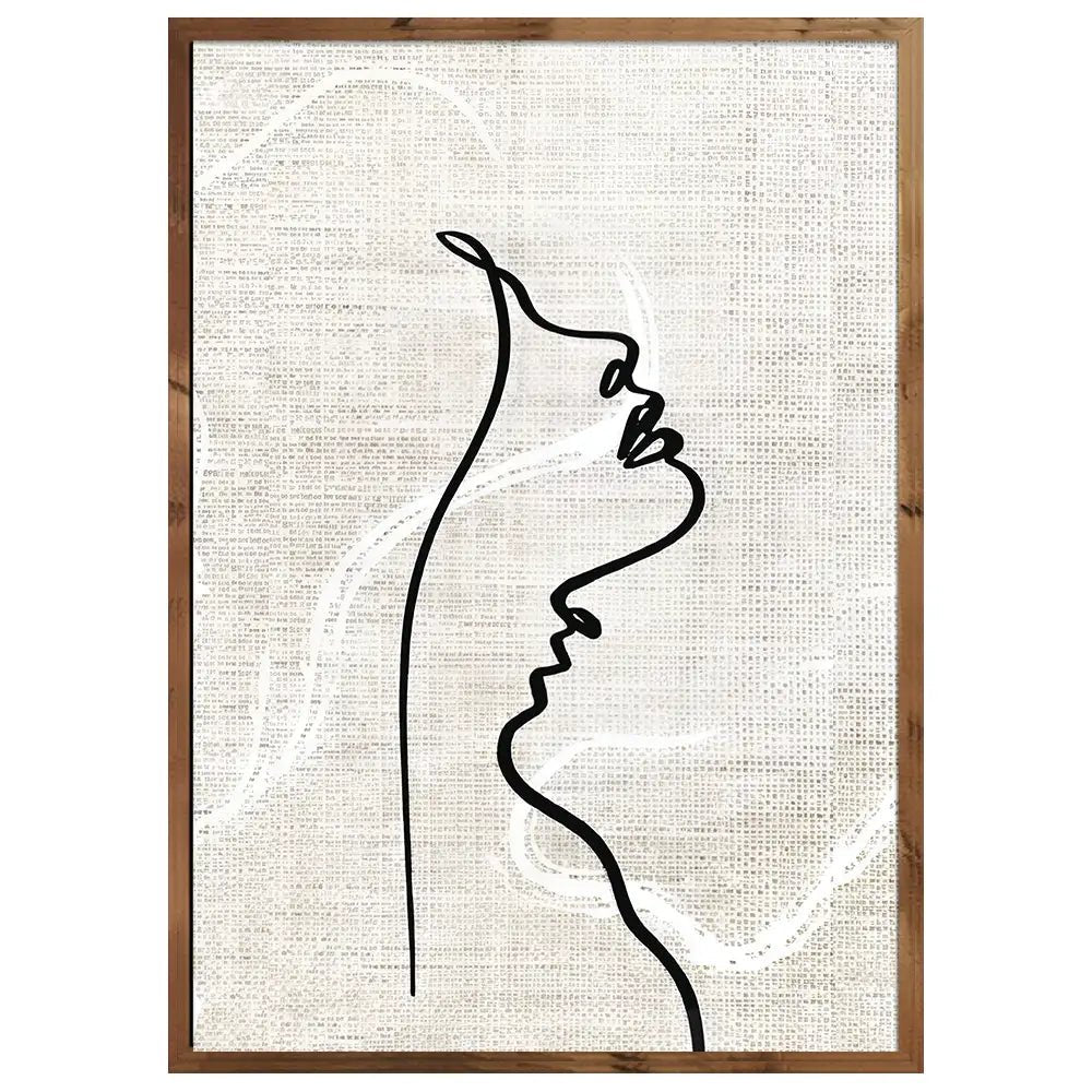 Cuadro minimalista mujer | Líneas y contornos - DekoArte