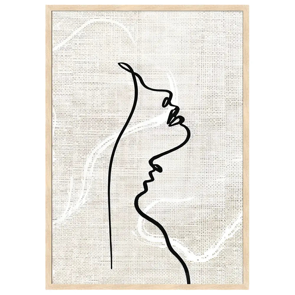 Cuadro minimalista mujer | Líneas y contornos - DekoArte