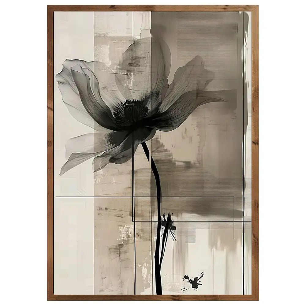 Cuadro moderno de flores grandes para sala moderna y elegante - DekoArte