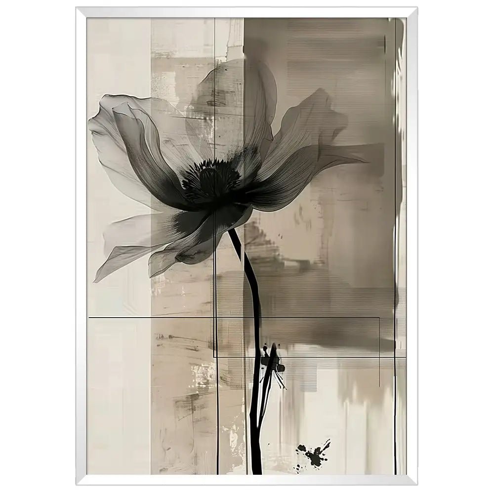 Cuadro moderno de flores grandes para sala moderna y elegante - DekoArte