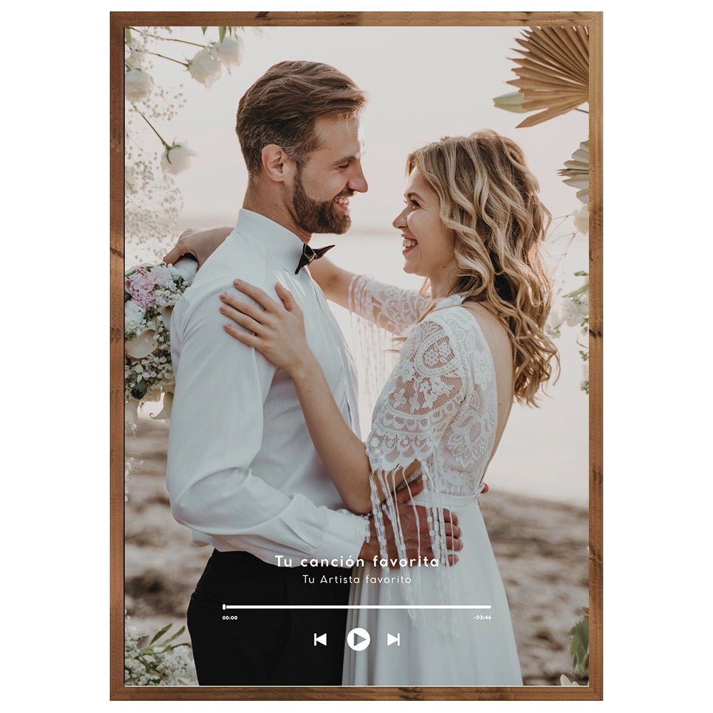 Cuadro personalizado con diseño musical y fotografía - DekoArte