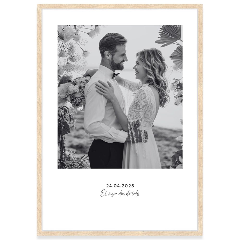 Cuadro personalizado con fecha para parejas - DekoArte