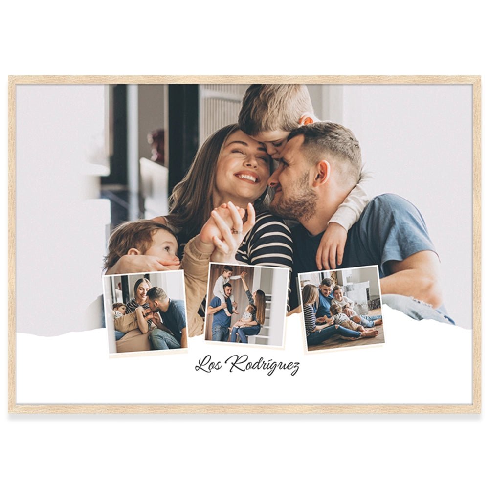 Cuadro personalizado con fotos y nombre familiar - DekoArte