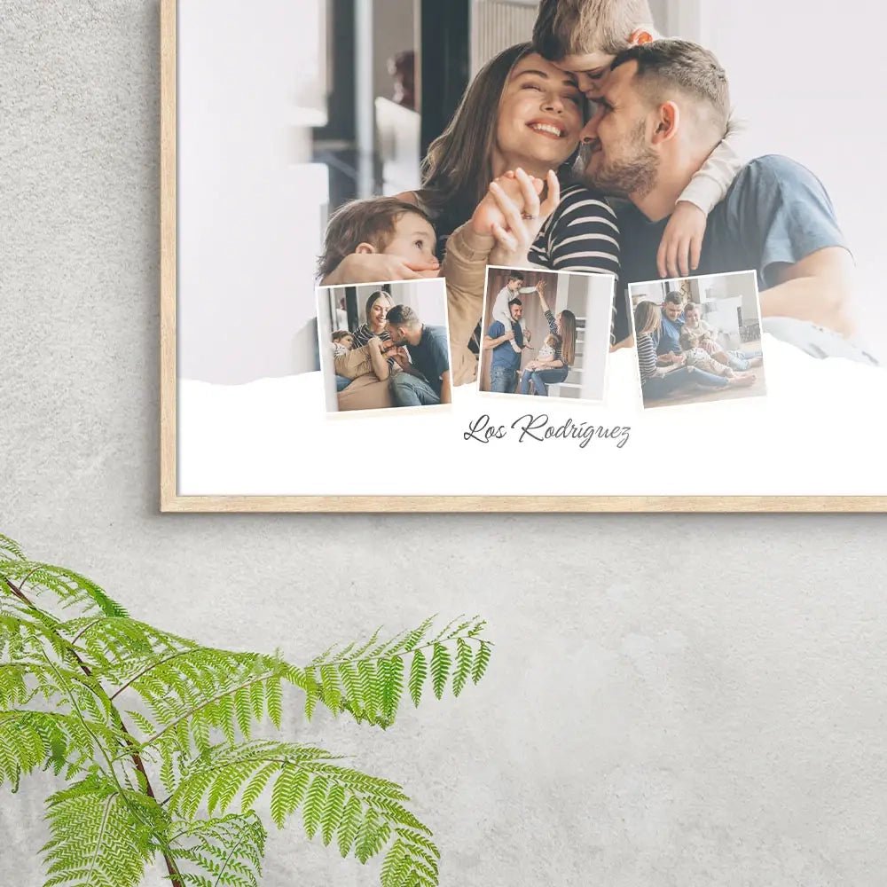 Cuadro personalizado con fotos y nombre familiar - DekoArte