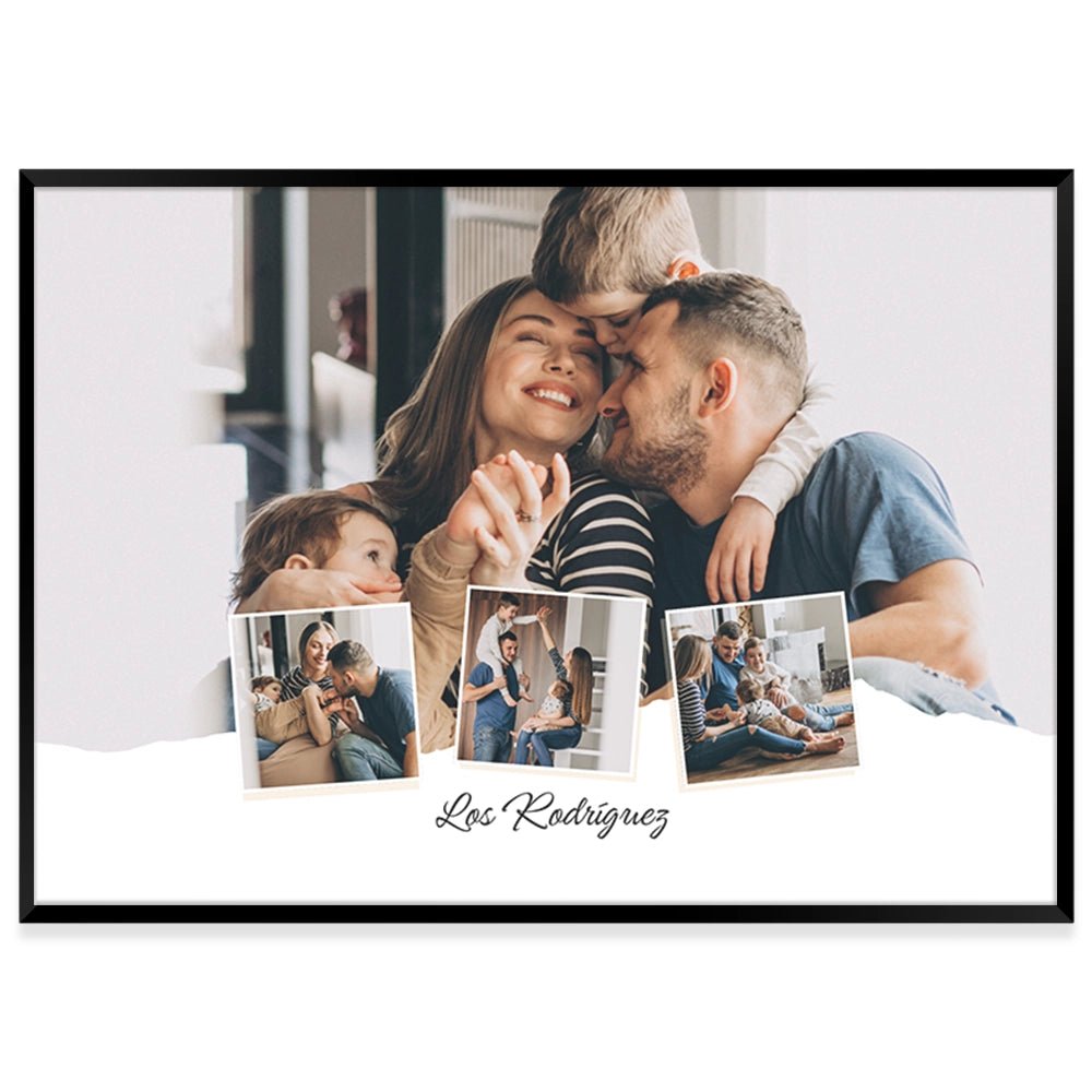 Cuadro personalizado con fotos y nombre familiar - DekoArte
