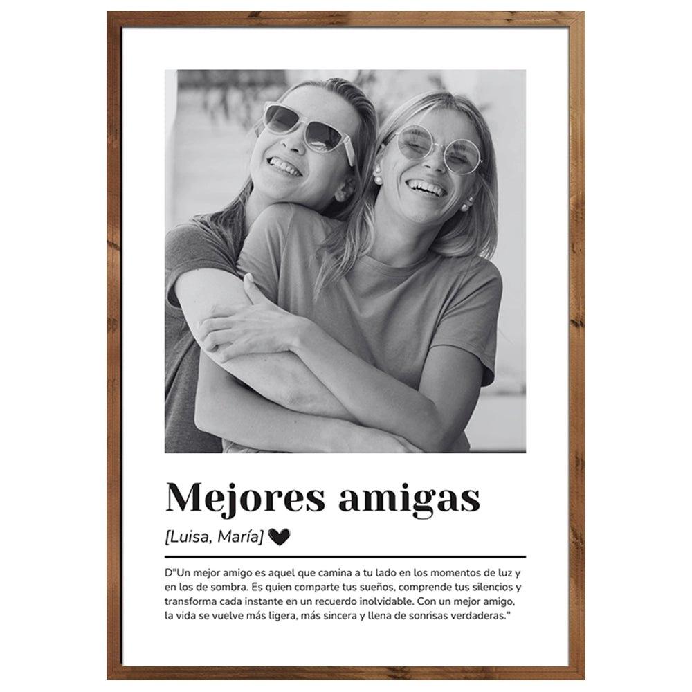 Cuadro personalizado de amistad tipo portada de periódico - DekoArte