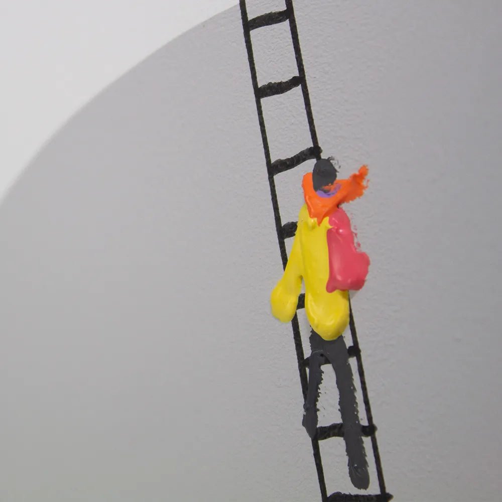 Cuadro pintado a mano en acrílico | Escena urbana moderna - DekoArte