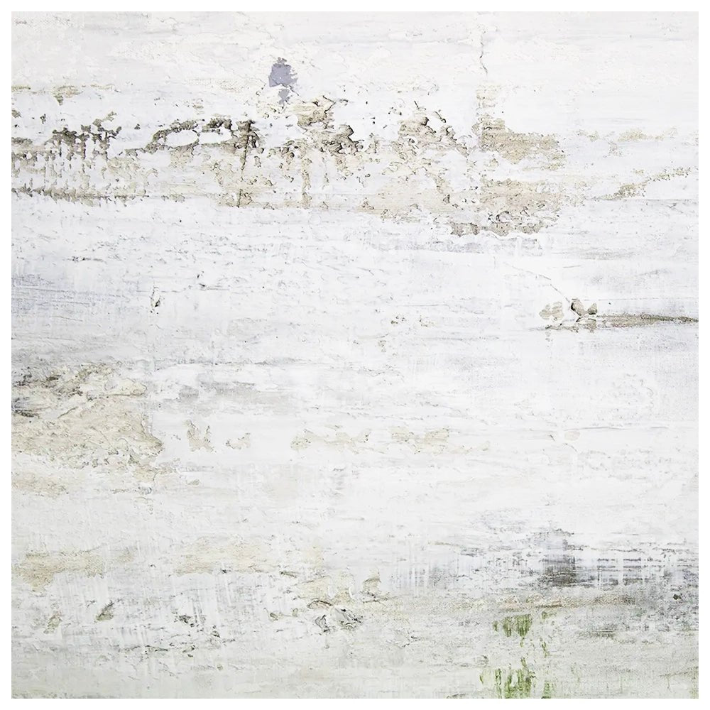 Cuadro pintado a mano moderno con contraste en tonos tierra y verde - DekoArte