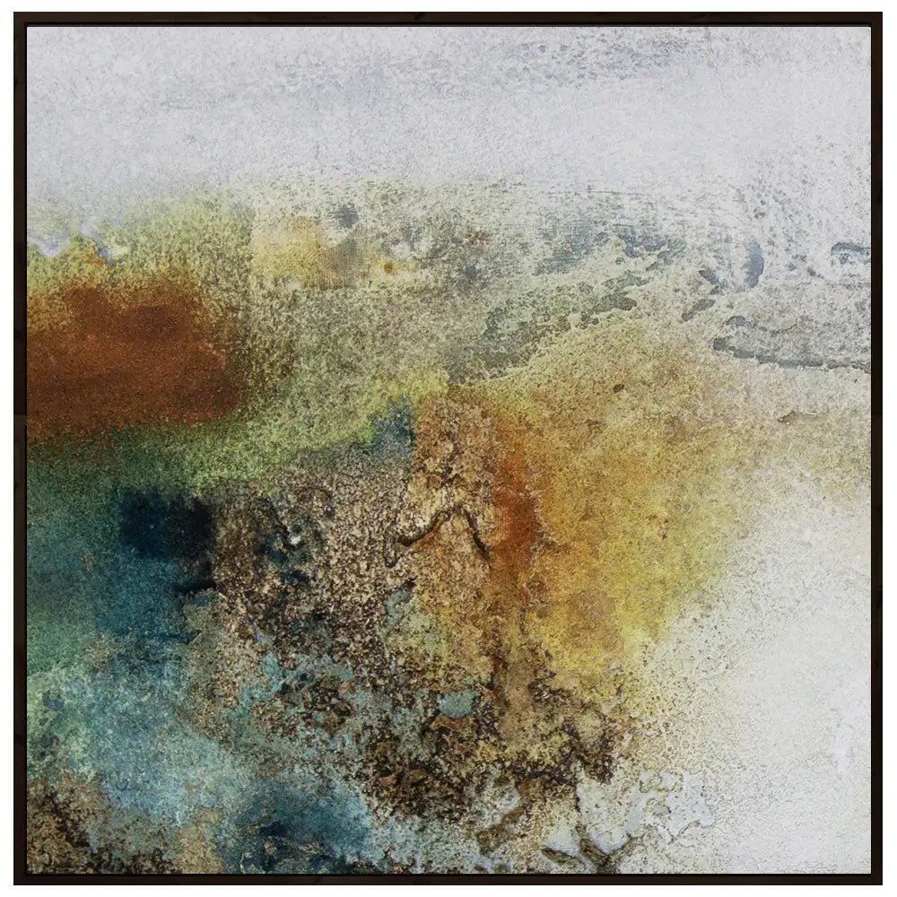 Cuadro pintado a mano original con textura en tonos oxidados - DekoArte