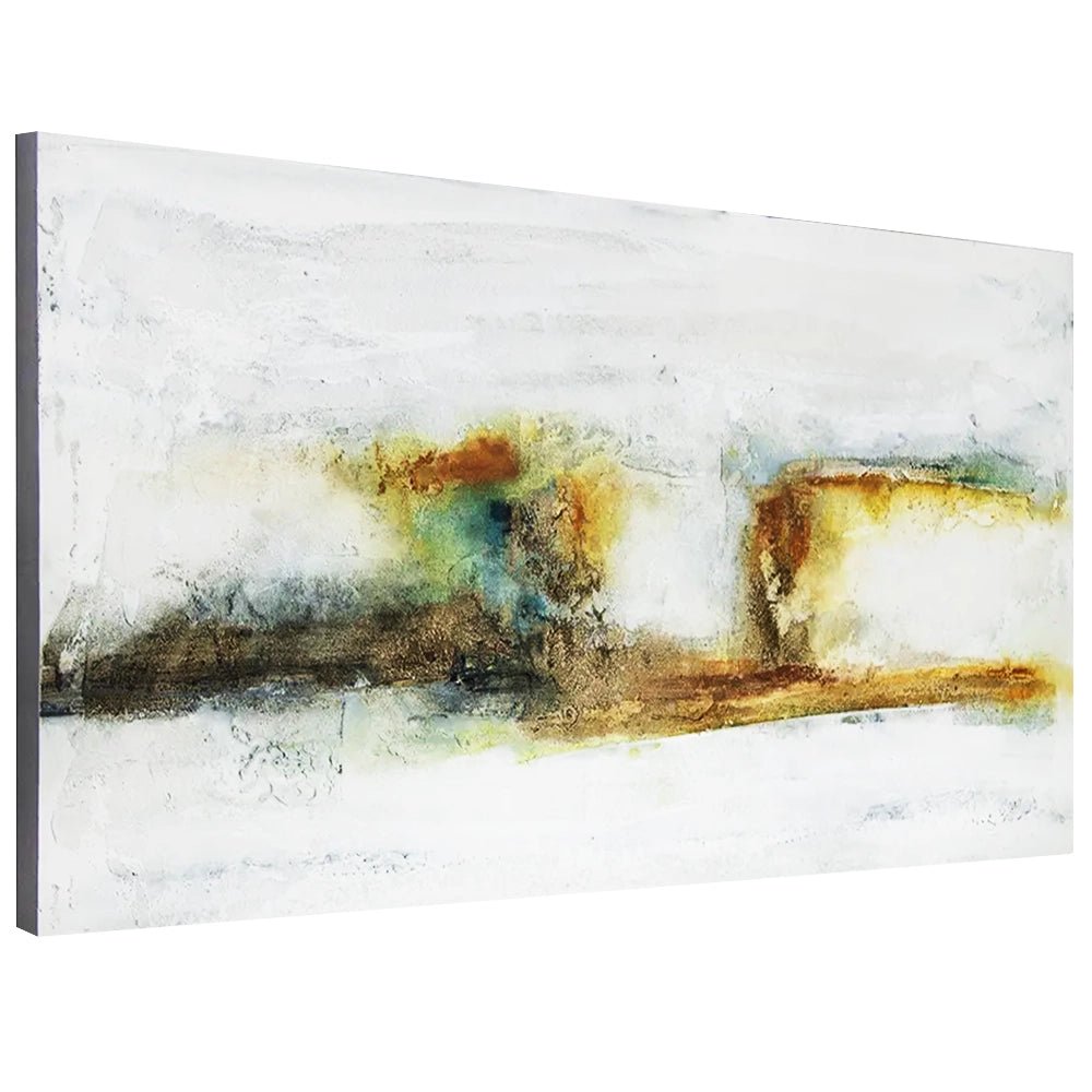 Cuadro pintado a mano original con textura en tonos oxidados - DekoArte