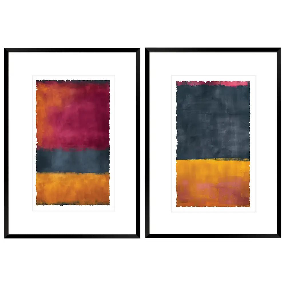 Cuadro pintura abstracta con paspartú - DekoArte