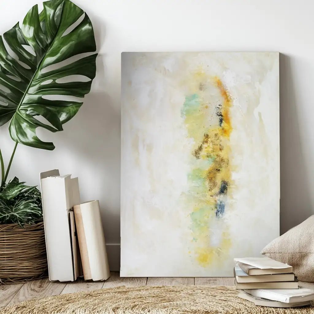 Cuadros acrílicos originales en tonos neutros y texturas suaves - DekoArte