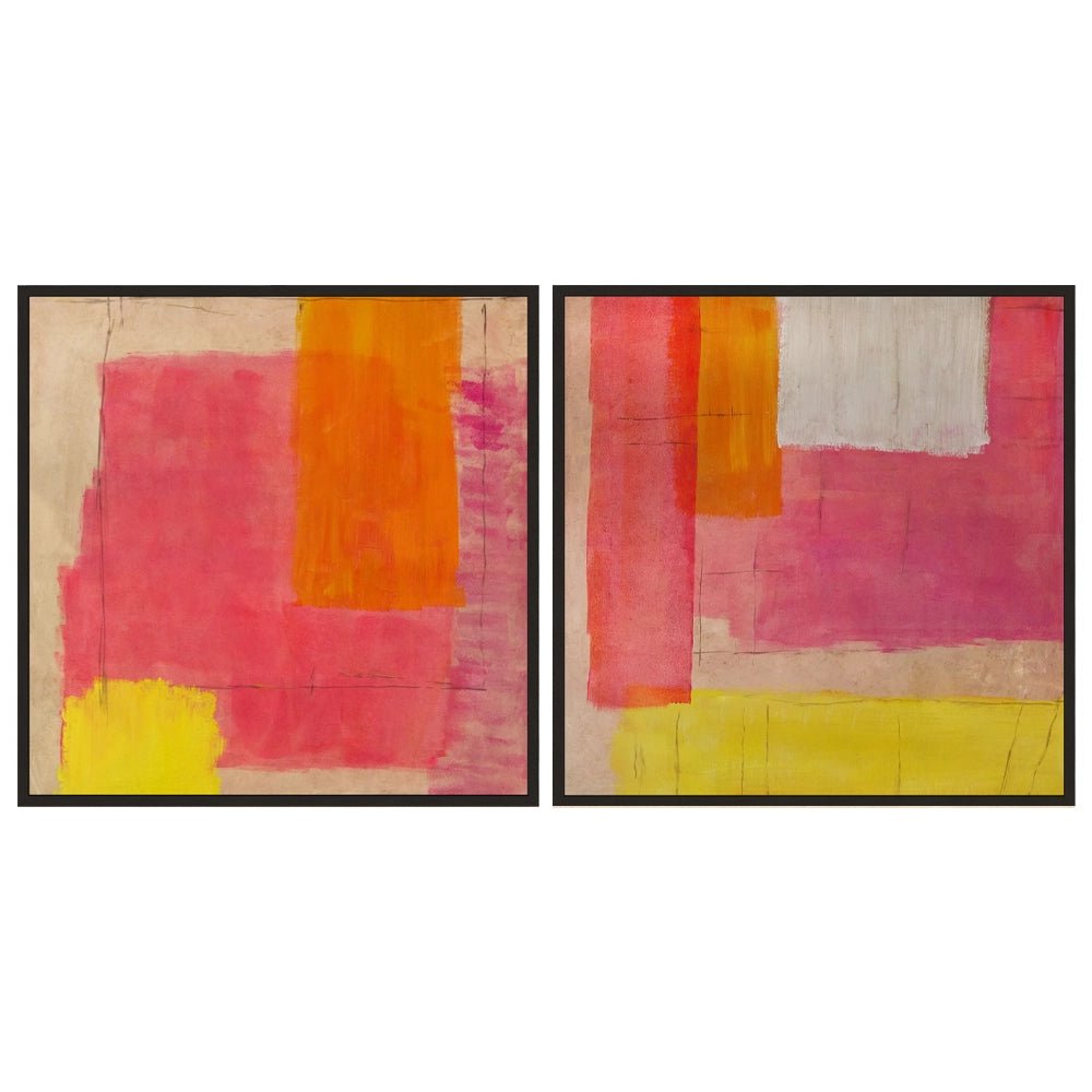 Cuadros alegres abstractos | Pintado a mano - DekoArte