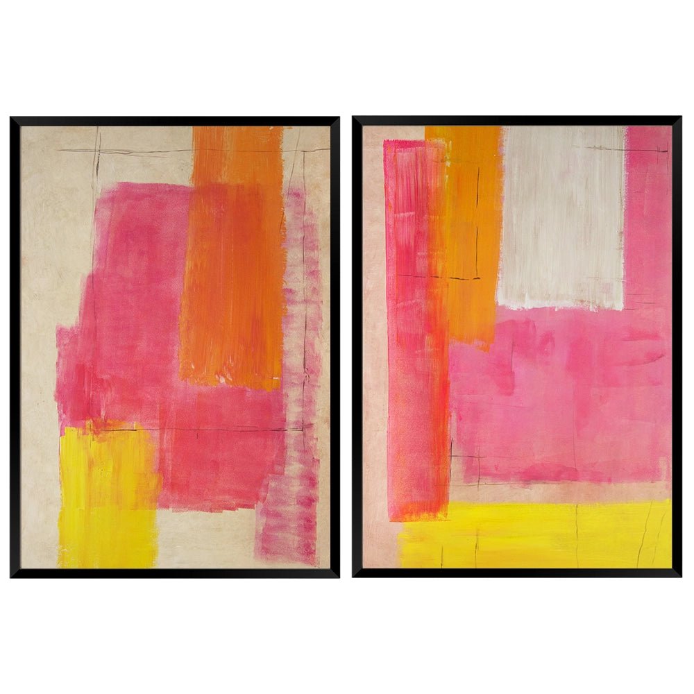 Cuadros alegres abstractos | Pintado a mano - DekoArte