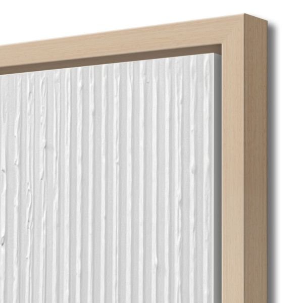 Cuadros con marco de madera natural en tonos blancos - DekoArte