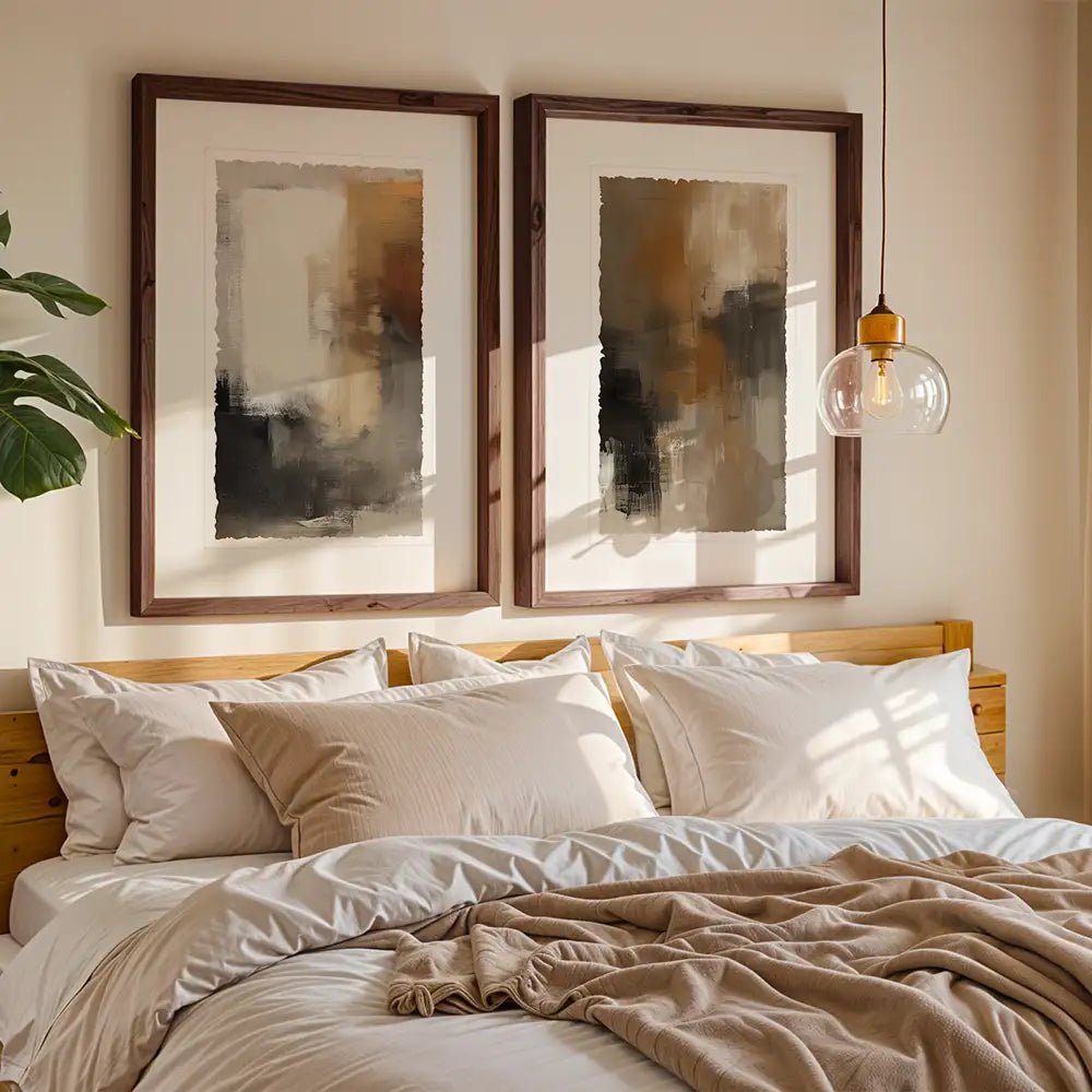Cuadros con marco de madera y passepartout | Minimalista - DekoArte