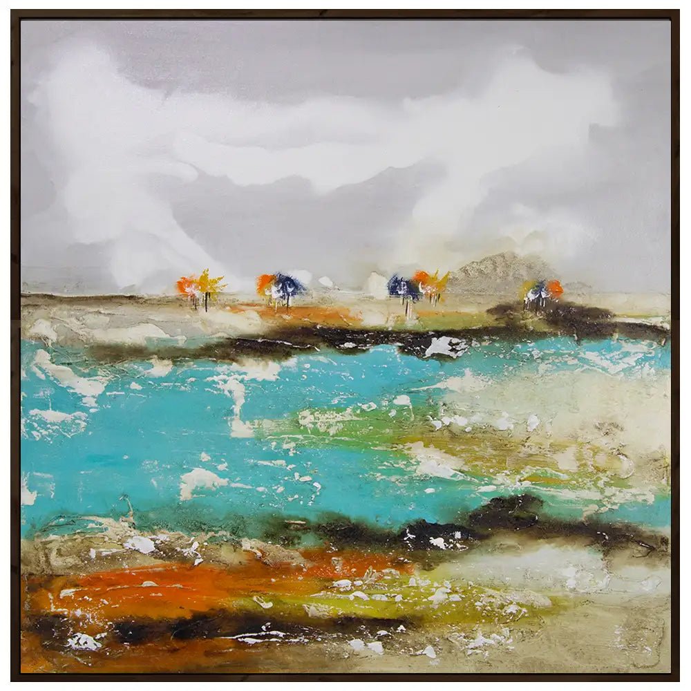 Cuadros de colores alegres pintados a mano - DekoArte