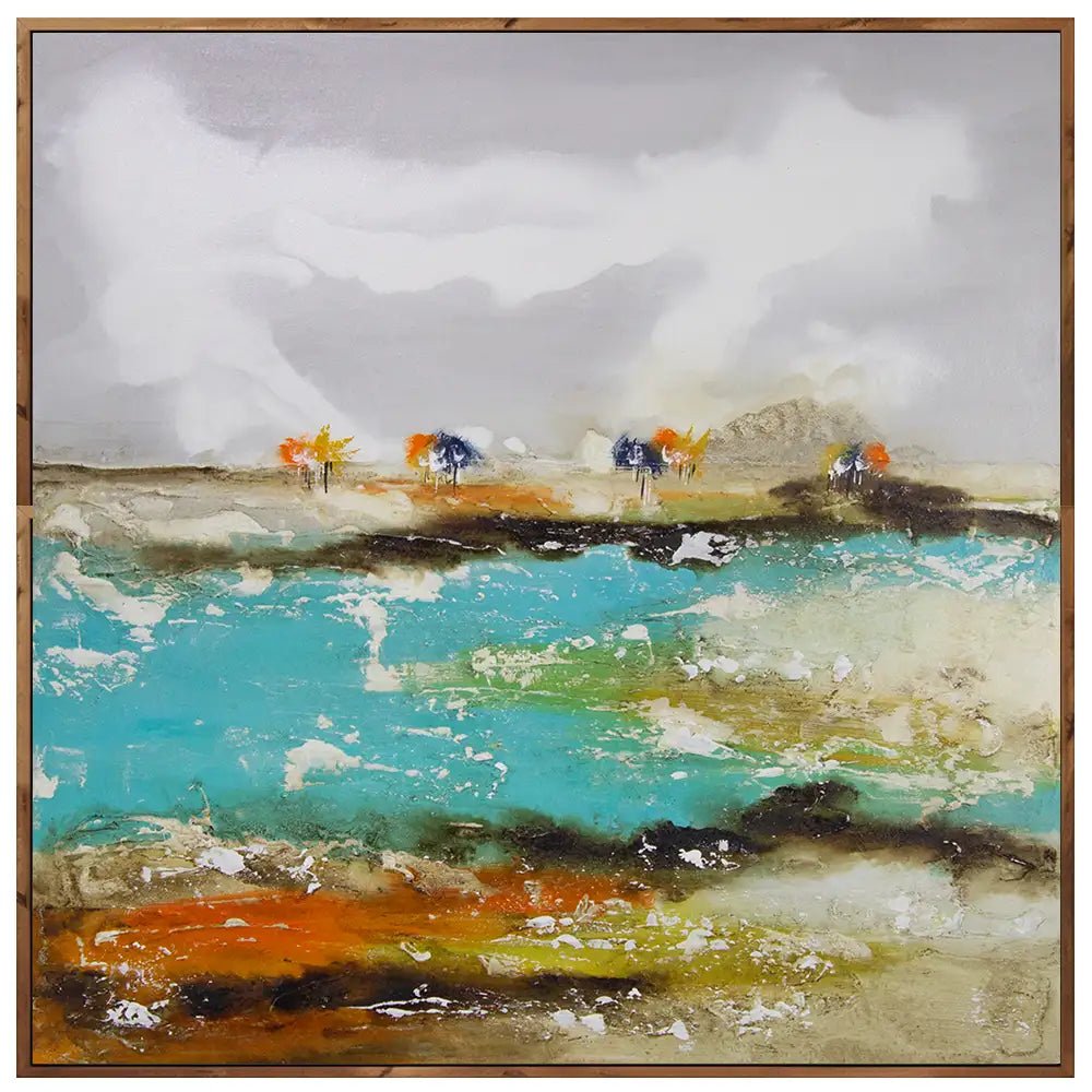 Cuadros de colores alegres pintados a mano - DekoArte