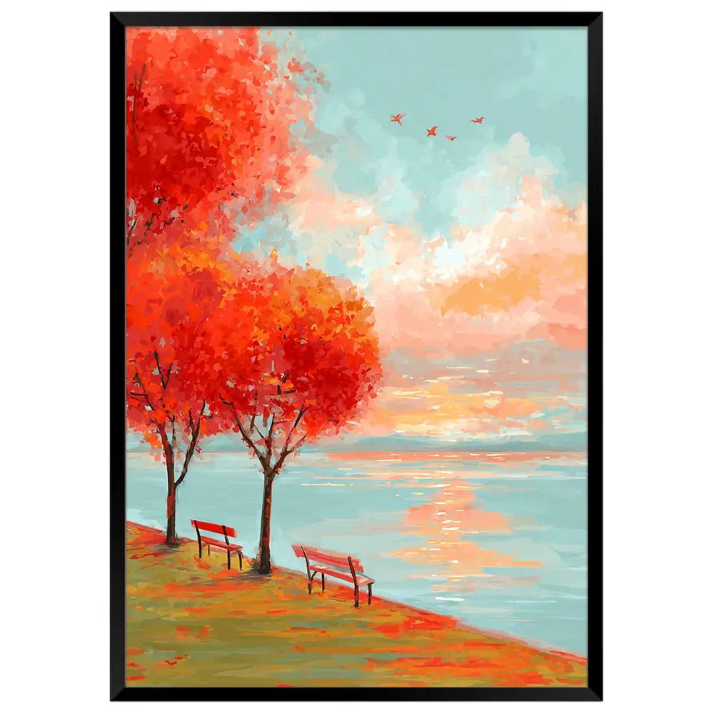 Cuadros de naturaleza vibrante: árboles y mar | Estilo Fauvista - DekoArte