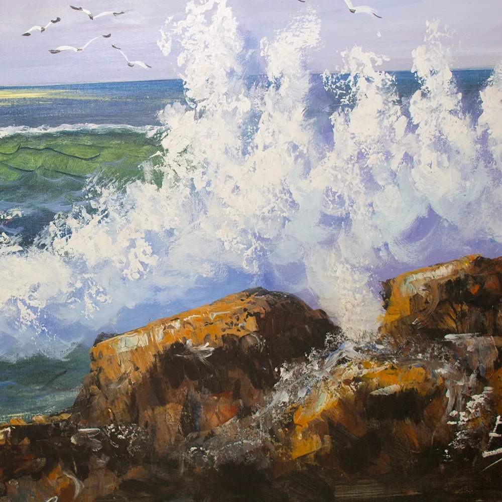 Cuadros de olas de mar | Escena marina en tonos vibrantes - DekoArte