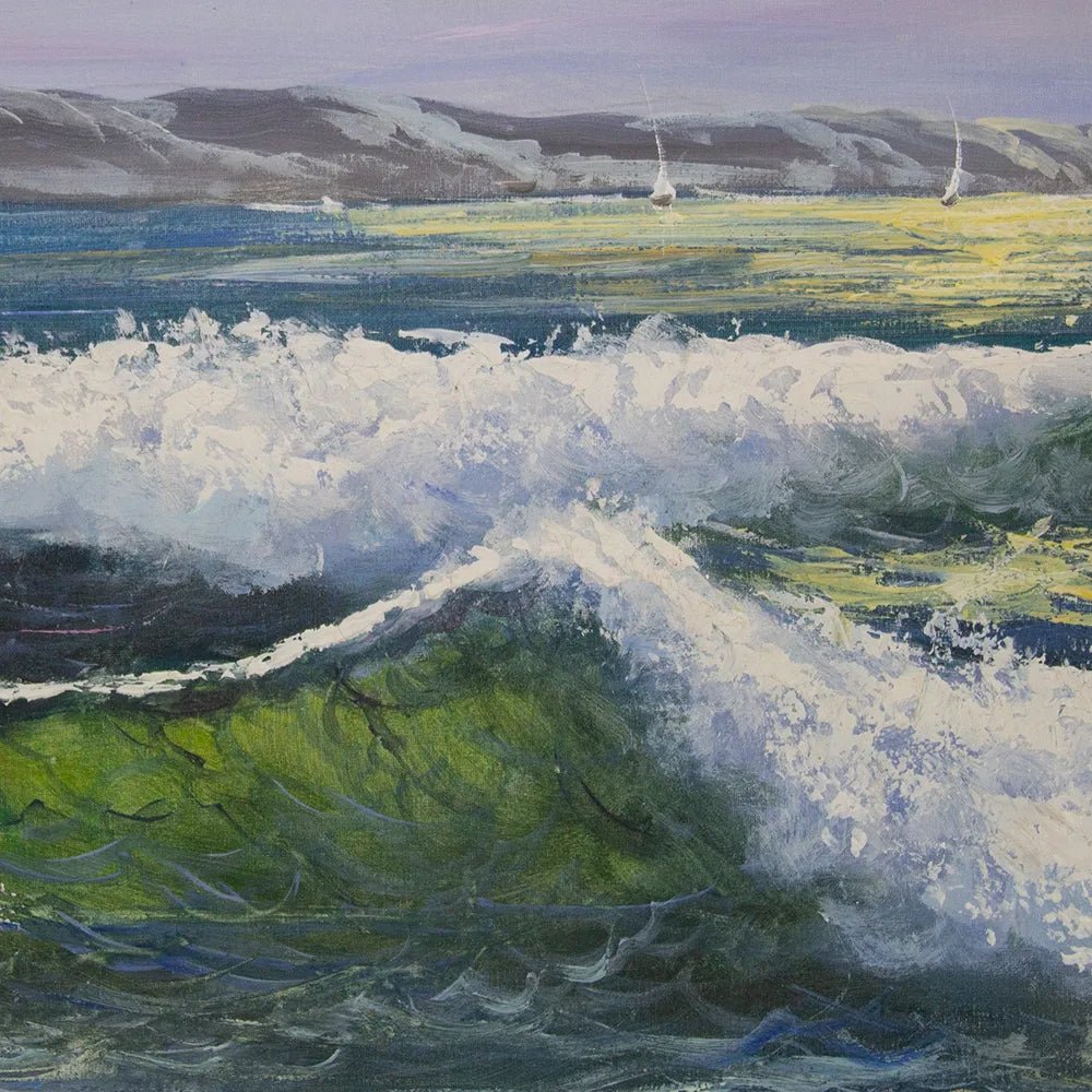 Cuadros de olas de mar | Escena marina en tonos vibrantes - DekoArte
